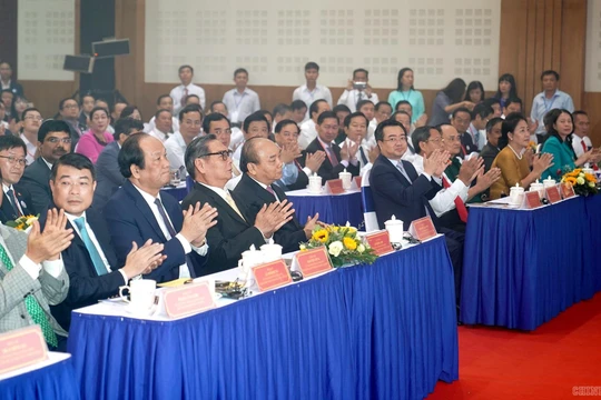 Quang cảnh Hội nghị “Kiên Giang - Tiềm năng, cơ hội đầu tư và phát triển bền vững”. (Ảnh: VGP)