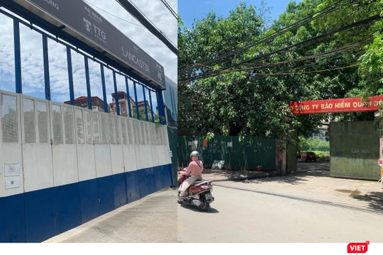 Hai dự án "vàng" mà MIC rút lui: số 1152 – 1154 đường Láng (trái) và số 54 Tố Hữu. (Ảnh: X.T)