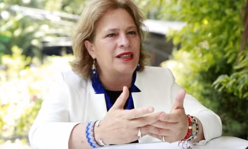 Bộ trưởng Môi trường và Tài nguyên thiên nhiên Josefa Gonzalez Blanco Ortiz Mena ở Mexico City năm 2018. Ảnh: EE.