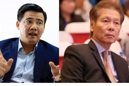 Chủ tịch Eximbank Lê Minh Quốc (phải) đã ủy quyền cho ông Ngô Thanh Tùng thực hiện các quyền và nghĩa vụ của Chủ tịch HĐQT.