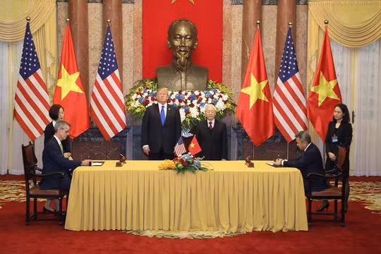 Quang cảnh lễ ký kết giữa Vietnam Airlines và Tập đoàn Sabre. (Ảnh: VGP)