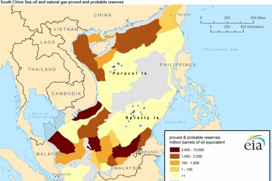Nguồn lợi dầu khí hàng ngàn tỉ đô la ở biển Đông