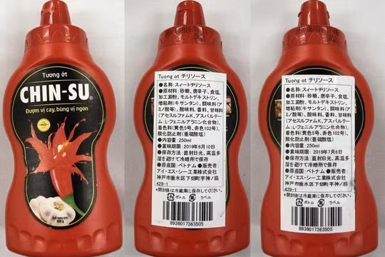 Tương ớt Chin-su bị thu hồi ở Nhật Bản vì chứa chất cấm