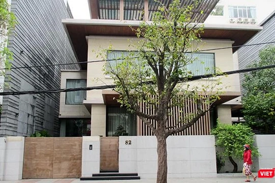 Toàn cảnh căn nhà số 82 Trần Quốc Toản, nơi ông Phan Văn Anh Vũ (Vũ “nhôm”) cư trú.