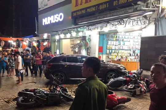 Hiện trường vụ tai nạn.