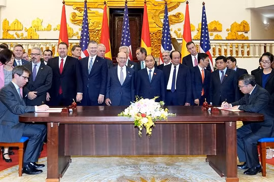 Lễ ký kết các thỏa thuận kinh doanh Hoa Kỳ và Việt Nam