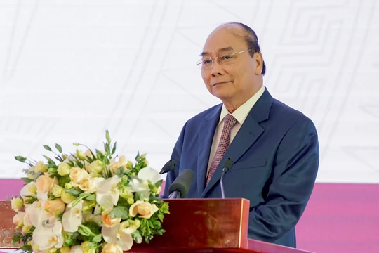 Thủ tướng Nguyễn Xuân Phúc phát biểu tại lễ khai trương