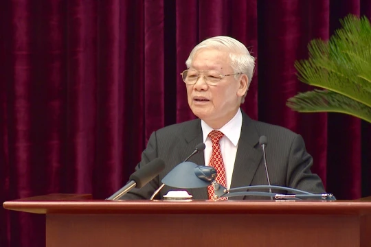 Tổng Bí thư, Chủ tịch nước Nguyễn Phú Trọng phát biểu bế mạc Hội nghị.