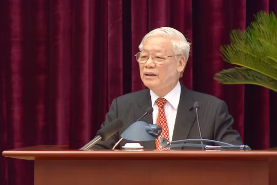 Tổng Bí thư, Chủ tịch nước Nguyễn Phú Trọng phát biểu bế mạc Hội nghị.