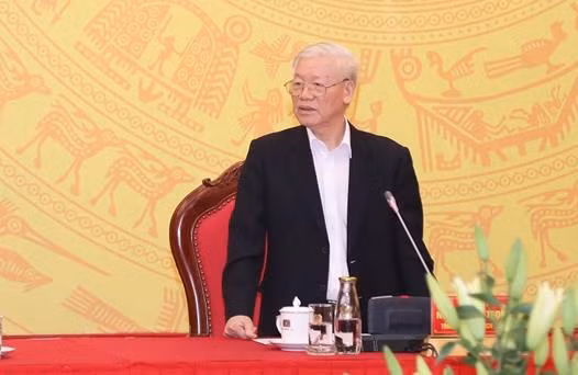 Tổng Bí thư Nguyễn Phú Trọng phát biểu tại hội nghị.