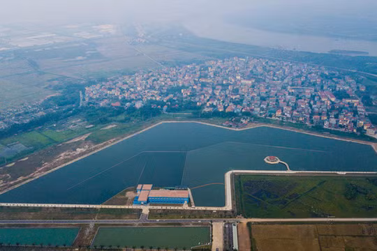 Nhà máy nước mặt sông Đuống nhìn từ trên cao-Ảnh: NGỌC QUANG