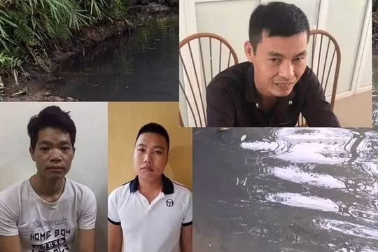 3 đối tượng thực hiện hành vi xả chất thải gây ô nhiễm nguồn nước sông Đà vừa bị tạm giữ.