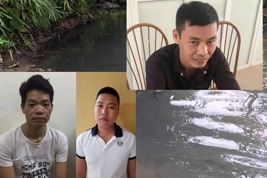 3 đối tượng thực hiện hành vi xả chất thải gây ô nhiễm nguồn nước sông Đà vừa bị tạm giữ.