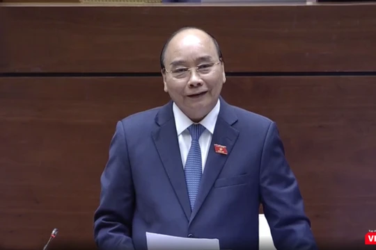 Thủ tướng Chính phủ Nguyễn Xuân Phúc trong phiên trả lời chất vấn chiều nay.