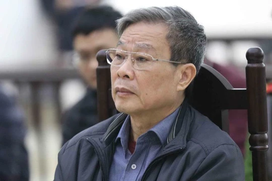 Cựu Bộ trưởng Thông tin và Truyền thông Nguyễn Bắc Son bị tuyên phạt tù chung thân. Ảnh: TTXVN.