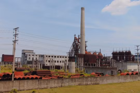 Dự án nhà máy Gang thép Hà Tĩnh sau nhiều năm "đắp chiếu" (Ảnh: Báo Thanh tra)