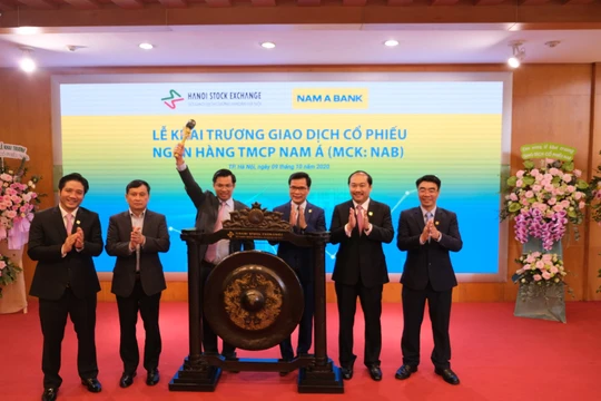 Cổ phiếu NAB của Ngân hàng TMCP Nam Á đã chính thức niêm yết và giao dịch trên sàn Upcom (Nguồn: HNX)