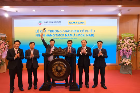 Cổ phiếu NAB của Ngân hàng TMCP Nam Á đã chính thức niêm yết và giao dịch trên sàn Upcom (Nguồn: HNX)