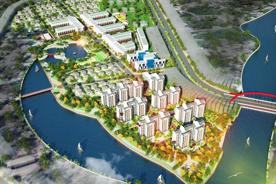 Phối cảnh Khu dân cư Chợ Mới Long An (Nguồn: longan.gov.vn)
