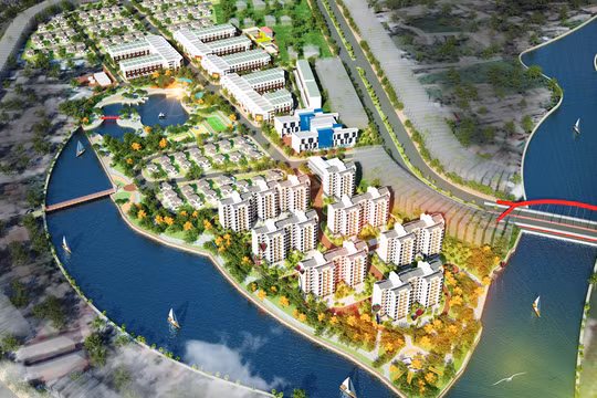 Phối cảnh Khu dân cư Chợ Mới Long An (Nguồn: longan.gov.vn)