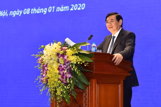 Chủ tịch HĐQT BIDV Phan Đức Tú phát biểu tại hội nghị (Nguồn: BIDV)