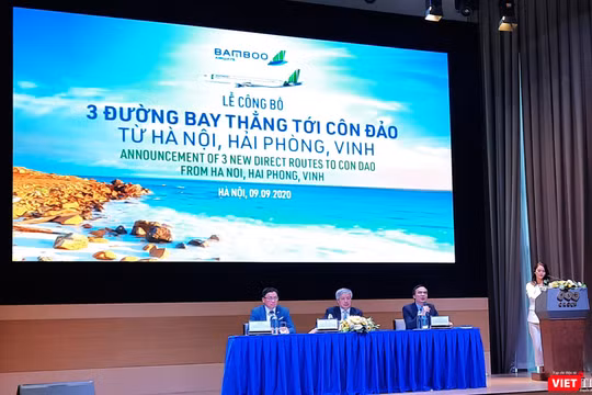 Toàn cảnh buổi lễ công bố đường bay thẳng tới Côn Đảo của Bamboo Airways (Ảnh: P.D)