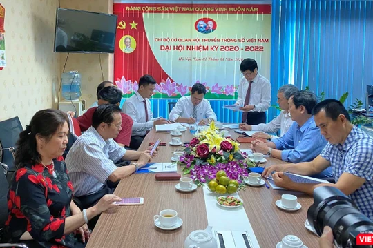 Toàn cảnh Đại hội nhiệm kỳ 2020 – 2022 của Chi bộ Cơ quan Hội Truyền thông số Việt Nam sáng 2/6/2020