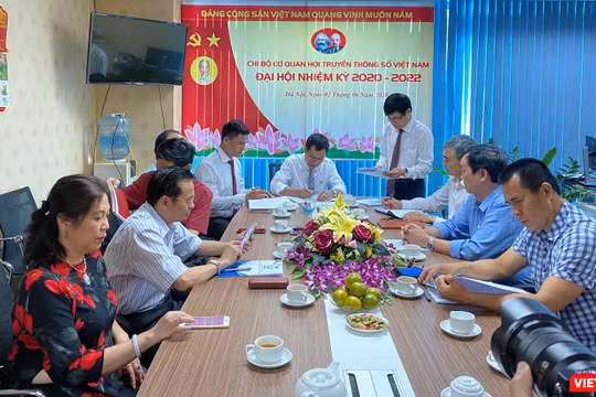 Toàn cảnh Đại hội nhiệm kỳ 2020 – 2022 của Chi bộ Cơ quan Hội Truyền thông số Việt Nam sáng 2/6/2020
