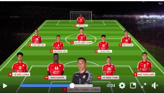 2 đội rời sân với kết quả hòa 2-2 được coi là phản ánh đúng thế trận. Ảnh màn hình.