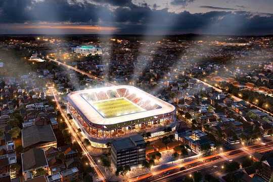 Tổ hợp sân Hàng Đẫy 250 triệu USD trong tương lai. Ảnh HNFC