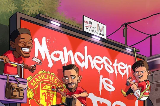 MU thắng cả 3 trận derby mùa này. Ảnh AP