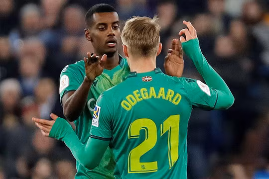Đội bóng hoàng gia bị loại bởi một trong những bàn thắng do cầu thủ vẫn còn trong biên chế của CLB này là Martin Odegaard ghi ở phút 27. Ảnh RM