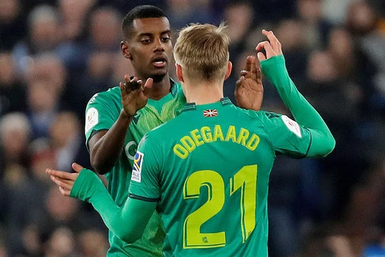 Đội bóng hoàng gia bị loại bởi một trong những bàn thắng do cầu thủ vẫn còn trong biên chế của CLB này là Martin Odegaard ghi ở phút 27. Ảnh RM