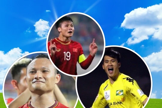  3 cầu thủ Việt Nam là Công Vinh, Trọng Hoàng và Quang Hải đã vinh dự có tên đội hình xuất sắc nhất thập kỷ (2010 - 2019) của bóng đá khu vực Đông Nam Á. Ảnh AT