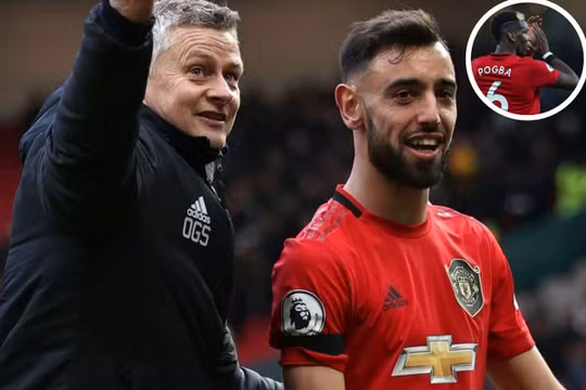 Ole sẽ phải đau đầu, khi lựa chọn P.Pogba với ảnh hào quang của quá khứ hay Bruno Fernandes một tân binh đang khát khao để thể hiện. Ảnh AT