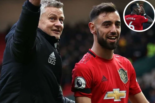 Ole sẽ phải đau đầu, khi lựa chọn P.Pogba với ảnh hào quang của quá khứ hay Bruno Fernandes một tân binh đang khát khao để thể hiện. Ảnh AT