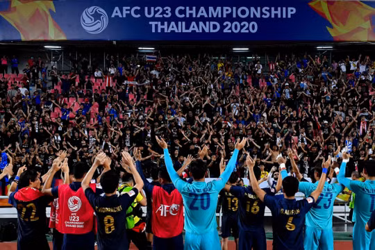 U23 Thái Lan lần đầu tiên có mặt tại tứ kết vòng chung kết U23 châu Á. Ảnh AFC