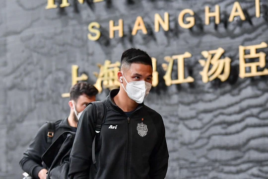 Trận đấu giữa Thượng Hải SIPG và Buriram United (Thái Lan) đã phải diễn ra trên sân Yuanshen Sports không khán giả. Ảnh AFC.