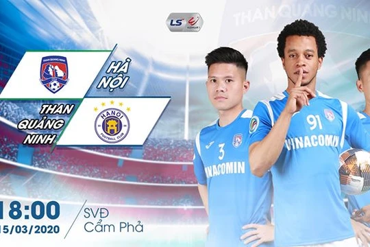 Trận derby miền Bắc, giữa Than Quảng Ninh- Hà Nội FC xứng đáng là trận cầu tâm điểm vòng 2 V.League 2020. Ảnh CLB Than.