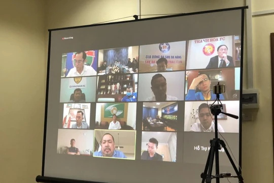 Duy nhất HAGL đã khước từ cuộc họp trực tuyến của VPF. Ảnh VPF.