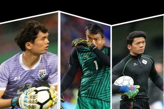 Ông thầy người Nhật 65 tuổi này chỉ chọn 3 thủ môn của Thái Lan Kawin Thamsatchanan (30 tuổi), Chatchai Budprom (33) và Siwarak Tedsungnoen (36). Ảnh VietTimes.