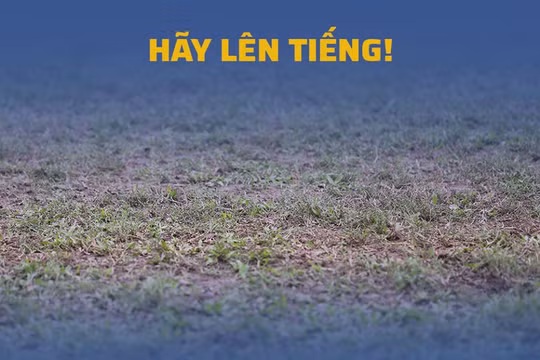 Thông điệp sân Vinh “Vì những đôi chân lành lặn”. Ảnh SLFC.