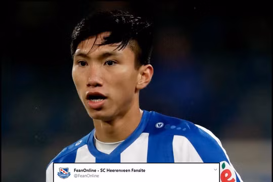 Có tới 78,6% cổ động viên đội bóng Hà Lan cho rằng SC.Heerenveen không nên mua đứt Văn Hậu. Ảnh CLB