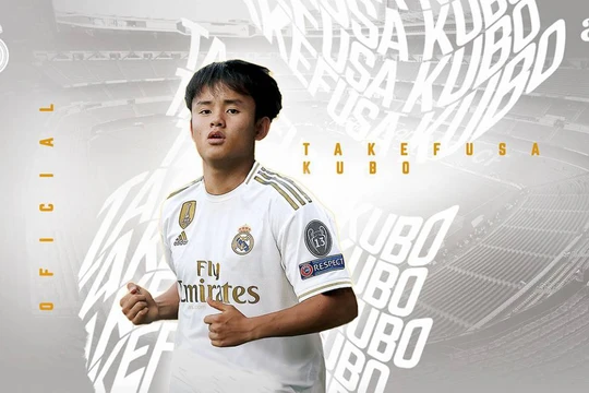 Cầu thủ thuộc biên chế Real Madrid Takefusa Kubo (2001) đang có mùa giải để lại dấu ấn ngoài mong đợi. Ảnh CLB RM.