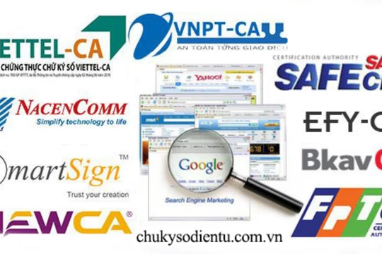 Các đơn vị cung cấp chữ ký số.