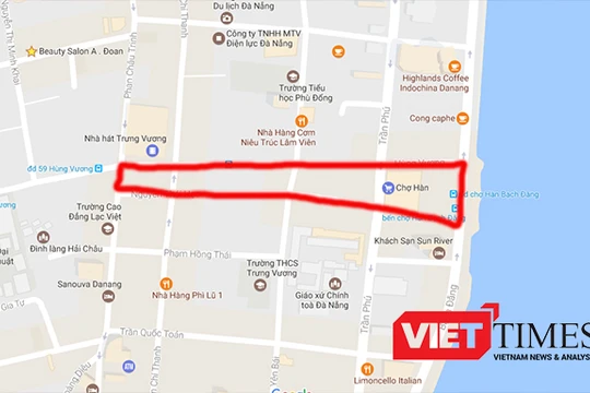 Khu vực quy hoạch Quảng trường trung tâm TP Đà Nẵng