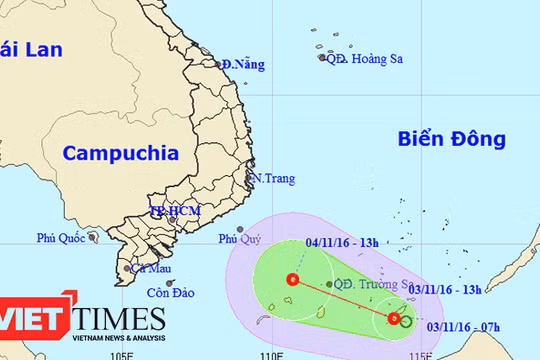 Áp thấp nhiệt đới xuất hiện trên Biển Đông