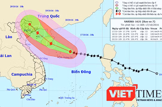 Bão số 7 vào biển Đông, hơn 36.360 tàu thuyền nhận được tin báo bão