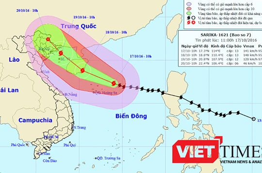 Bão số 7 vào biển Đông, hơn 36.360 tàu thuyền nhận được tin báo bão