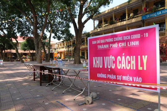 Khu vực cách ly ở TP. Chí Linh, tỉnh Hải Dương (Ảnh - BYT)